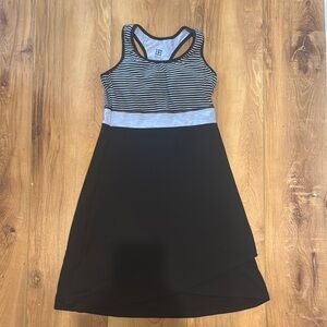 Title Nine Black and Gray Striped Dress